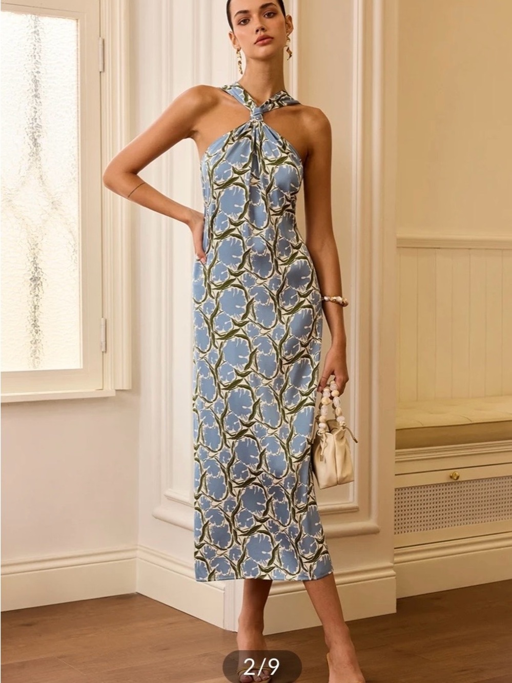 Commense Halter Floral Print Midi Dress - Picture 2 of 10